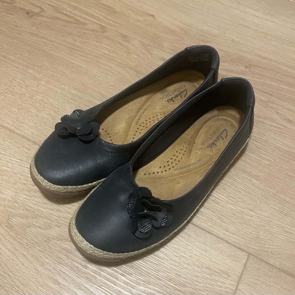 Clarks Elaina Jade Slip-on Ballet Flat Shoes Womens Size 7.5